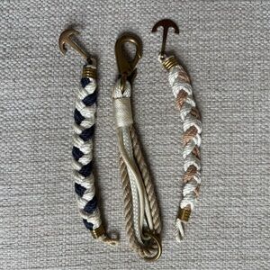 Preppy Navy & Cream Nautical Rope Bracelet Set